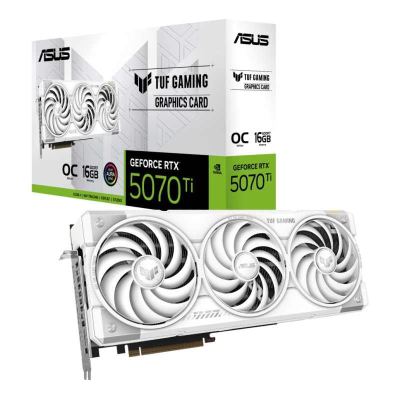 Grafična kartica nVidia RTX5070Ti Asus TUF OC Edition bela - 16GB GDDR7 (90YV0MD3-M0NA00) ASUS Grafična kartica nVidia RTX5070Ti Asus TUF OC Edition bela - 16GB GDDR7 (90YV0MD3-M0NA00)
