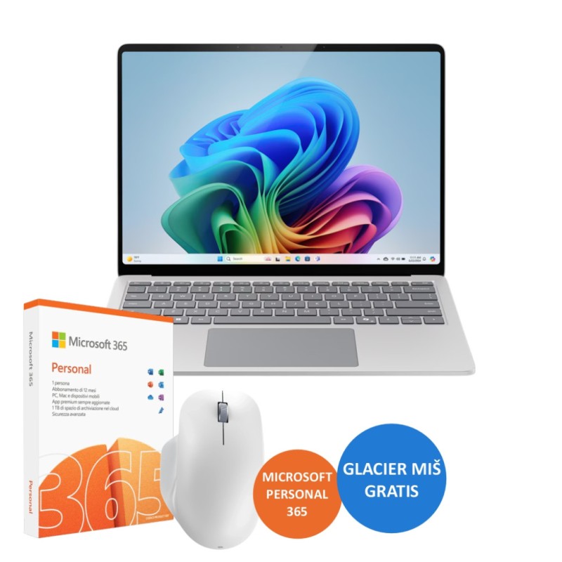 Prenosnik Microsoft 35,0 cm (13,8) Surface Copilot+PC 2304x1536 OLED na dotik 600nit 120Hz Snapdragon® X Plus/256GB/SSD256GB/BL/ALU/Copilot+/Qualcomm Adreno GPU/Win11Home (ZGJ-00025-KPL) MICROSOFT Prenosnik Microsoft 35,0 cm (13,8) Surface Copilot+PC 2304x1536 OLED na dotik 600nit 120Hz Snapdragon® X Plus/256GB/SSD256GB/BL/ALU/Copilot+/Qualcomm Adreno GPU/Win11Home (ZGJ-00025-KPL)