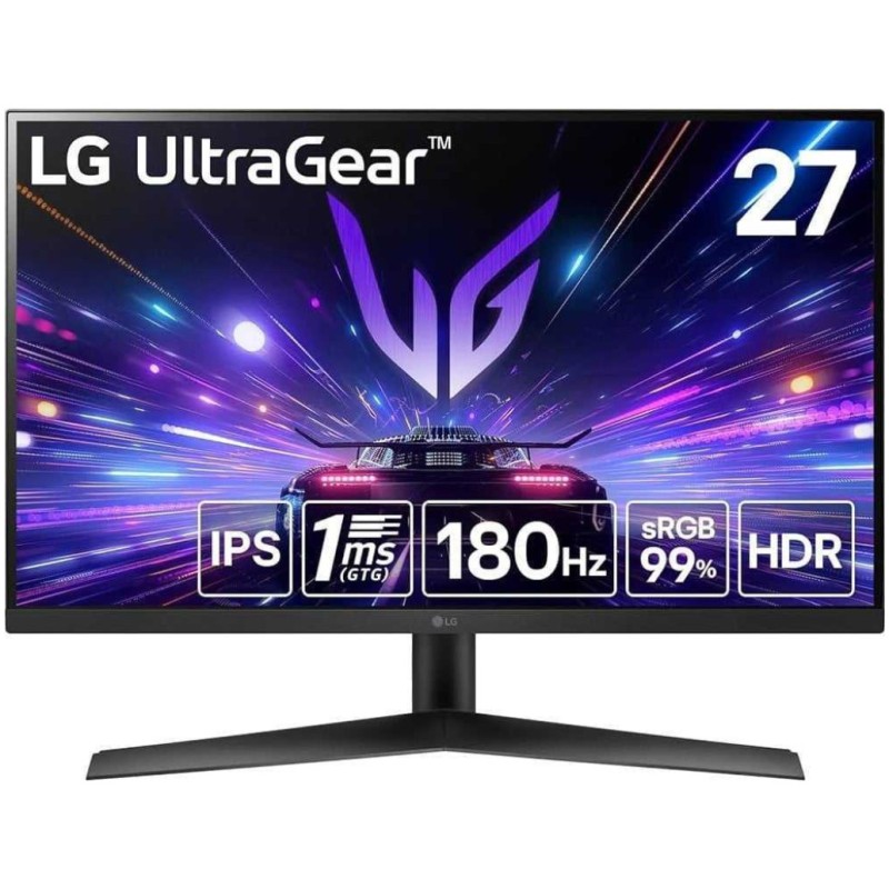 Monitor LG 68,6 cm (27,0) 27GS60F 1920x1080 Gaming 180Hz IPS 1ms HDMI DisplayPort  sRGB99% FreeSync Premium G-Sync Compatible HDR10 UltraGear