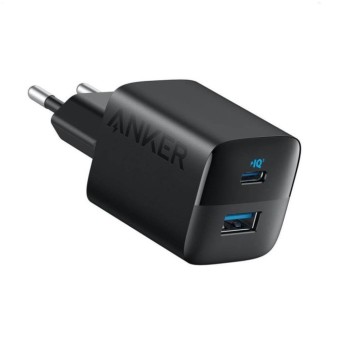 Hišni polnilec 100-240V => 1x USB-C in 1x USB-A 33W za mobilni telefon ali tablični računalnik Anker 323 PIQ 3.0 črn (A2331G11)