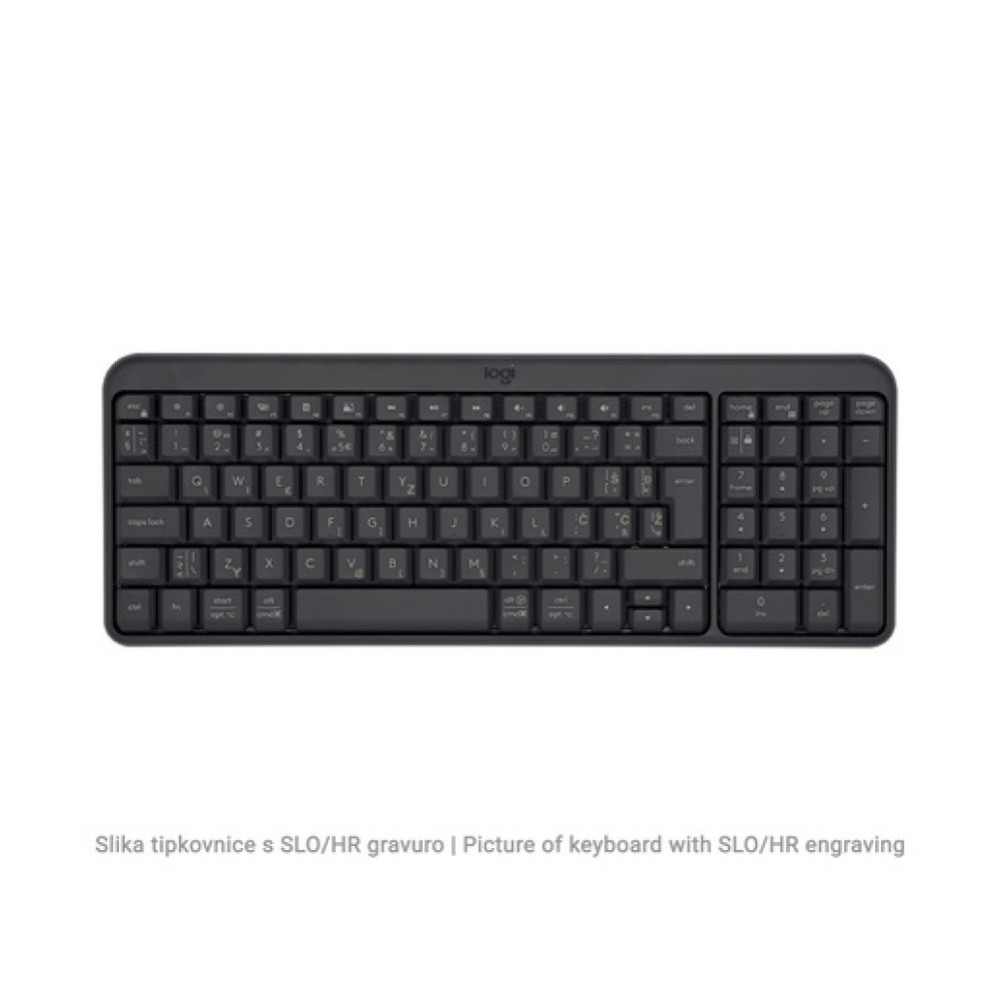 Tipkovnica brezžična Logitech K250 US international | SLO gravura grafitna (920-013451) LOGITECH Tipkovnica brezžična Logitech K250 US international | SLO gravura grafitna (920-013451)