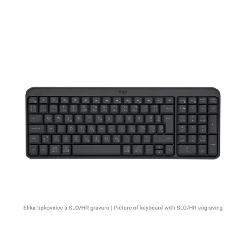 Tipkovnica brezžična Logitech K250 US international | SLO gravura grafitna (920-013451) LOGITECH Tipkovnica brezžična Logitech K250 US international | SLO gravura grafitna (920-013451)