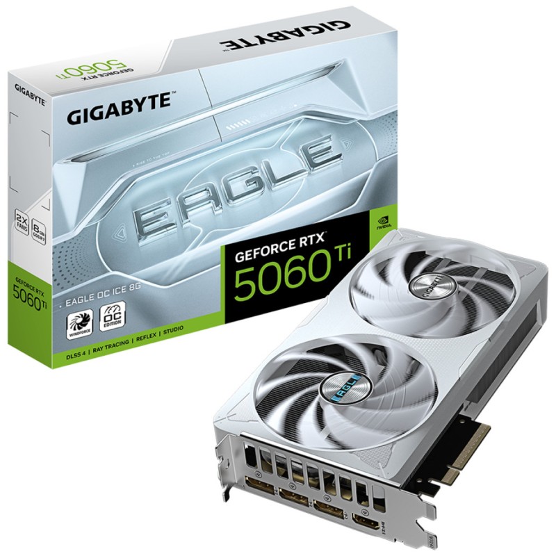 Grafična kartica nVidia RTX5060Ti GigaByte Eagle OC Ice Bela - 8GB GDDR7 (GV-N506TEAGLEOC ICE-8GD) GIGABYTE Grafična kartica nVidia RTX5060Ti GigaByte Eagle OC Ice Bela - 8GB GDDR7 (GV-N506TEAGLEOC ICE-8GD)