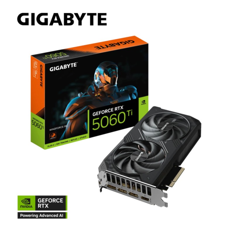 Grafična kartica nVidia RTX5060Ti GigaByte WINDFORCE - 8GB GDDR7 (GV-N506TWF2-8GD) GIGABYTE Grafična kartica nVidia RTX5060Ti GigaByte WINDFORCE - 8GB GDDR7 (GV-N506TWF2-8GD)