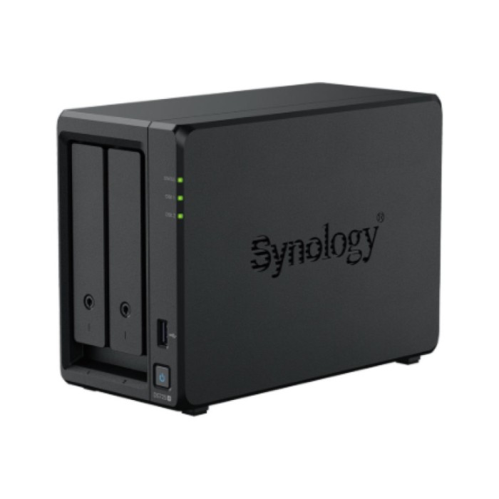 NAS ohišje Synology DS225+ 2x3.5'' SATA HDD/SSD 2x M.2 NVMe AMD Ryzen R1600 2-core (4-thread) 2.6 GHz 4GB DDR4 ECC SODIMM 1xRJ-45 1GbE, 1xRJ45 2.5GbE 1xUSB 3.2 Gen1 1xeSATA USB-C