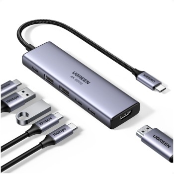 Priklopna postaja USB-C => Ugreen 6v1 HDMI 2xUSB3.2 2xUSB-C 100W 1xUSB-C PD (35999) Priklopna postaja USB-C => Ugreen 6v1 HDMI 2xUSB3.2 2xUSB-C 100W 1xUSB-C PD (35999)