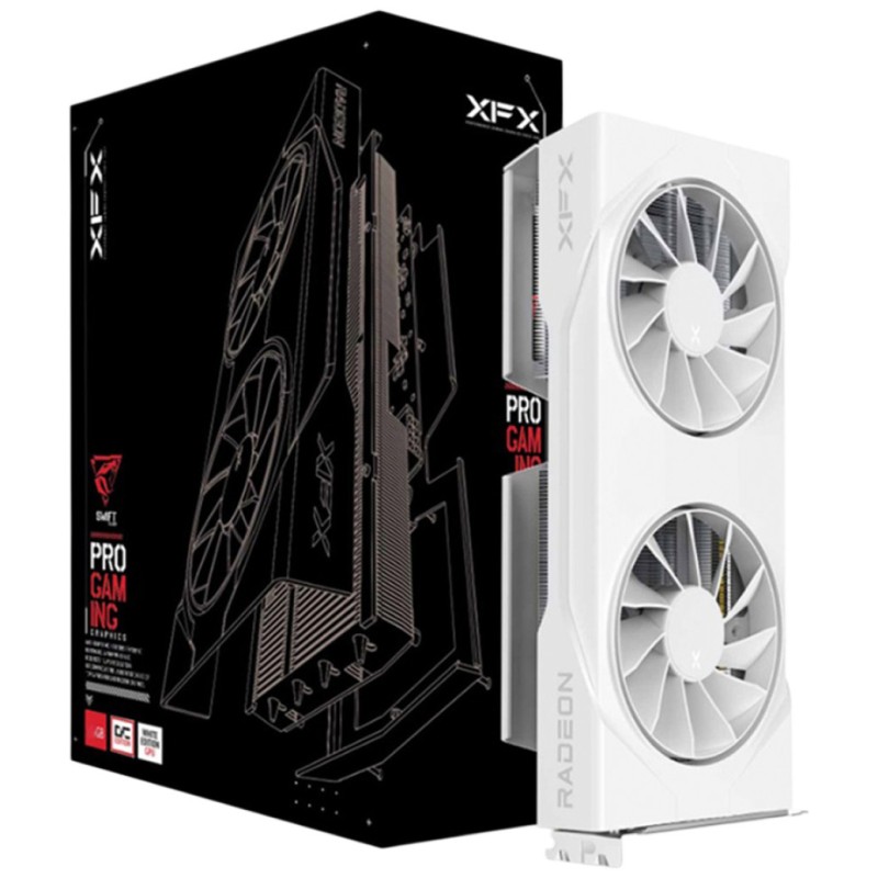 Grafična kartica AMD RX9060 XT XFX Swift OC Edition Bela - 8GB GDDR6 | 1xHDMI 1xHDMI 2.1 2xDisplayport 2.1 (RX-96TSW8GWQ) XFX Grafična kartica AMD RX9060 XT XFX Swift OC Edition Bela - 8GB GDDR6 | 1xHDMI 1xHDMI 2.1 2xDisplayport 2.1 (RX-96TSW8GWQ)