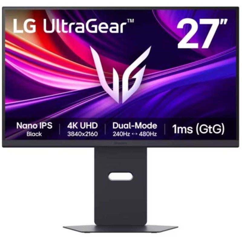 Monitor LG 68,6 cm (27,0) 27G850A-B 3840x2160 Gaming 240Hz Nano-IPS 1ms 2xHDMI DisplayPort 2xUSB3.2 Pivot  DCI-P3-99% FreeSync Premium PRO G-Sync Compatible HDR600 UltraGear 480Hz na 1920x1080