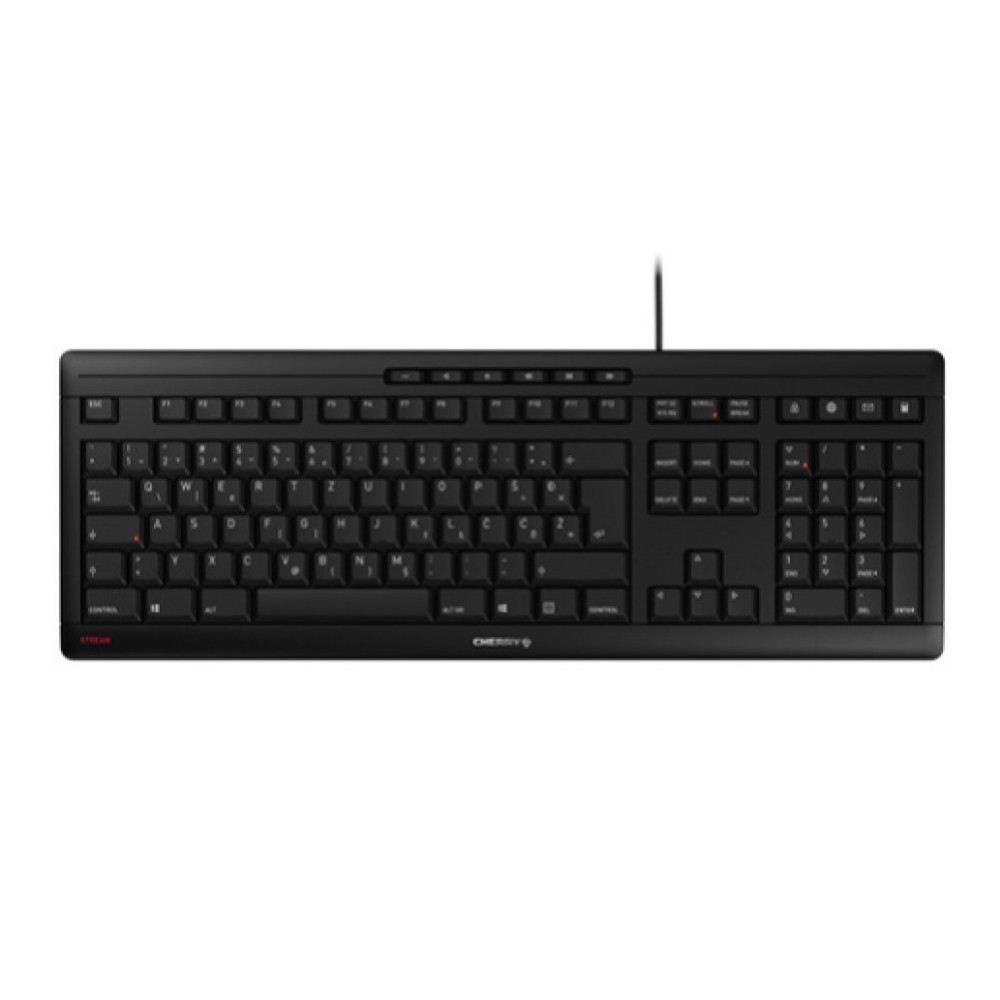 Tipkovnica Cherry USB Stream SLO statusne lučke črna (JK-8500SL-2) Cherry Tipkovnica Cherry USB Stream SLO statusne lučke črna (JK-8500SL-2)