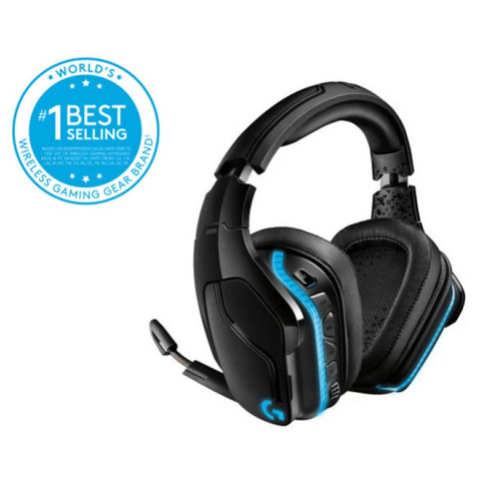 Slušalke brezžične Logitech naglavne BT/1x3,5mm G935 črna LightSync Gaming (981-000744)