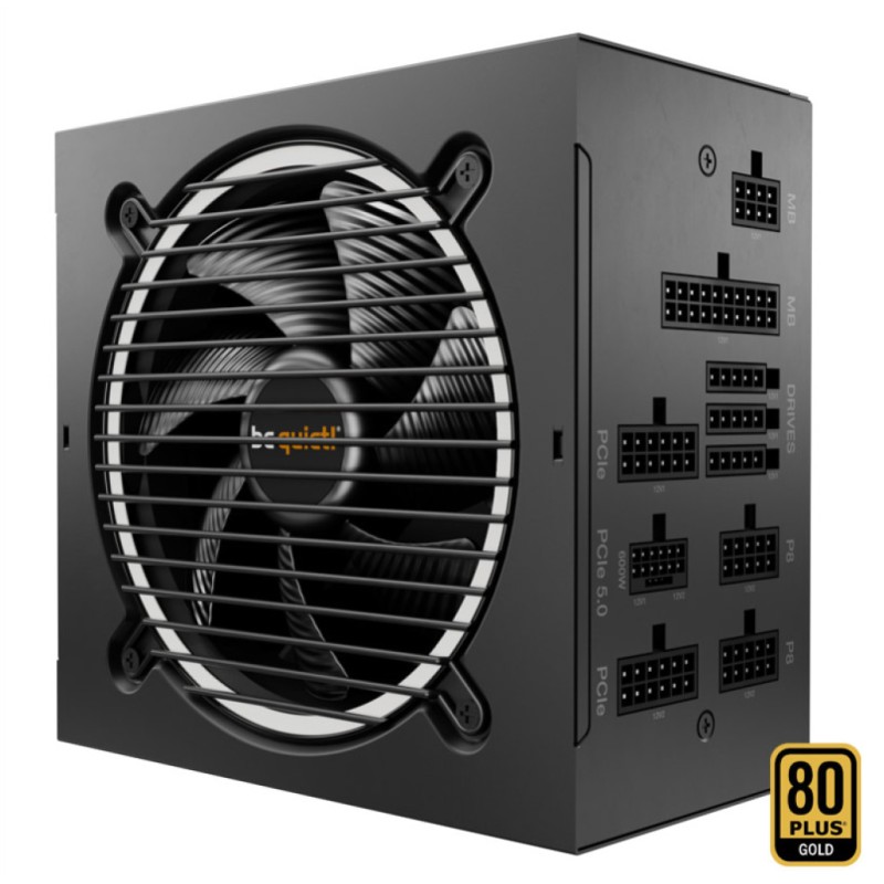 Napajalnik - 850W be quiet! Pure Power 12M 80Plus Gold 93,5% ATX 3.1 (Gen5) Modular 120mm črna (BN344)