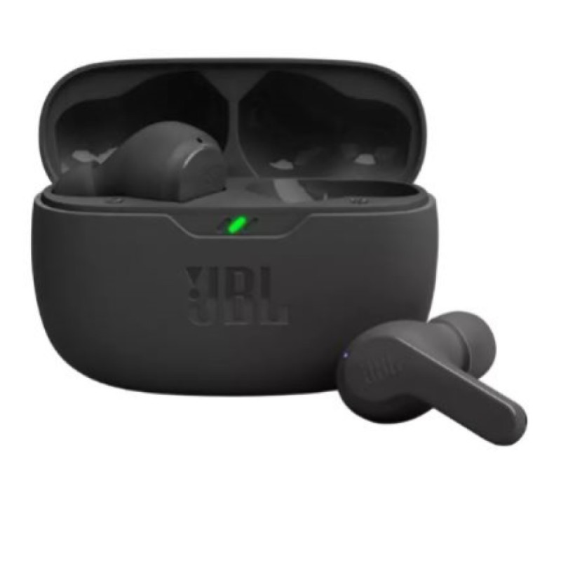 Slušalke brezžične JBL ušesne z mikrofonom BT Wave Beam črne TWS (JBLWBEAMBLK)