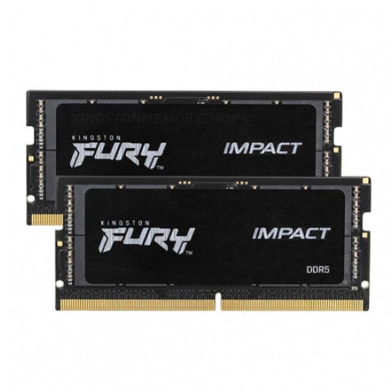 SO-DIMM DDR5 32GB 4800MHz CL40 KIT (2x16GB) Kingston Fury Impact 1,1V črna (KF548S38IBK2-32) KINGSTON SO-DIMM DDR5 32GB 4800MHz CL40 KIT (2x16GB) Kingston Fury Impact 1,1V črna (KF548S38IBK2-32)
