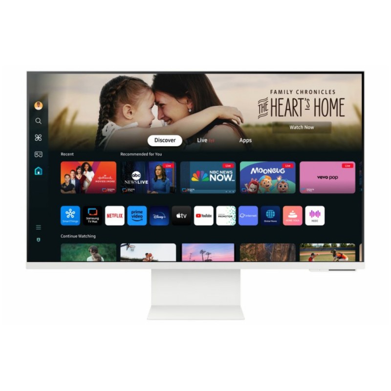 Monitor Samsung 81,3 cm (32,0) S32DM801UU 3840x2160 Smart TV Tizen VA 4ms HDMI USB-C 65W 2xUSB2.0 Pivot Kamera Zvočniki 2x10W  sRGB99% 2xUSB2.0 BT WiFi HDR10+ Smart M8