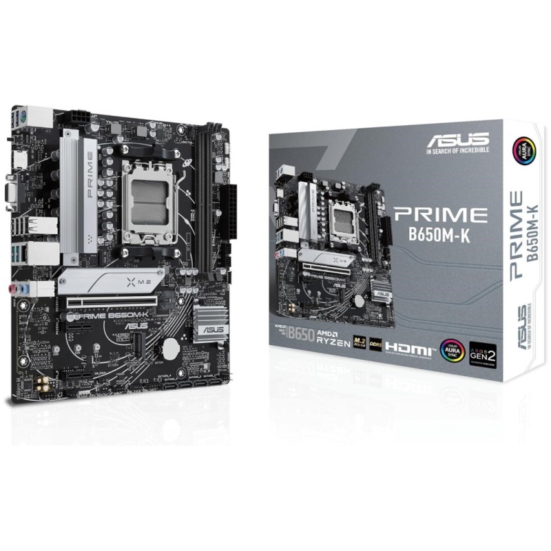 Osnovna plošča AM5 Asus PRIME B650M-K microATX VGA HDMI ASUS Osnovna plošča AM5 Asus PRIME B650M-K microATX VGA HDMI