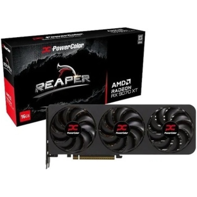 Grafična kartica AMD RX9070 XT PowerColor Reaper - 16GB GDDR6 | 1xHDMI 2.1b 3xDisplayport 2.1a (RX9070XT 16G-A) PowerColor Grafična kartica AMD RX9070 XT PowerColor Reaper - 16GB GDDR6 | 1xHDMI 2.1b 3xDisplayport 2.1a (RX9070XT 16G-A)
