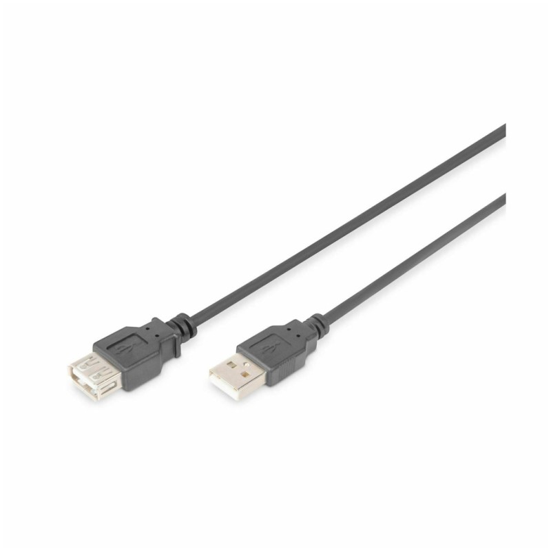 Kabel USB A => A 1,8m - podaljšek Digitus dvojno oklopljen črn Digitus Kabel USB A => A 1,8m - podaljšek Digitus dvojno oklopljen črn