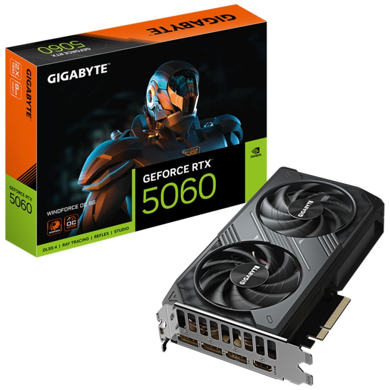 Grafična kartica nVidia RTX5060 GigaByte Windforce OC - 8GB GDDR7 (GV-N5060WF2OC-8GD) GIGABYTE Grafična kartica nVidia RTX5060 GigaByte Windforce OC - 8GB GDDR7 (GV-N5060WF2OC-8GD)