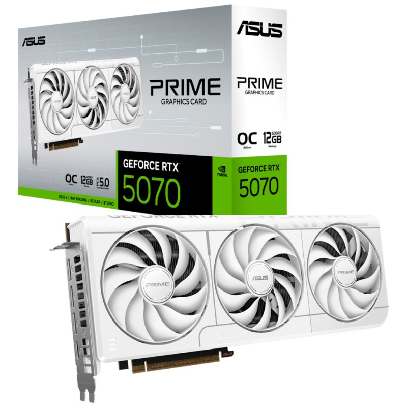 Grafična kartica nVidia RTX5070 Asus Prime OC Edition bela - 12GB GDDR7 (90YV0M19-M0NA00) ASUS Grafična kartica nVidia RTX5070 Asus Prime OC Edition bela - 12GB GDDR7 (90YV0M19-M0NA00)