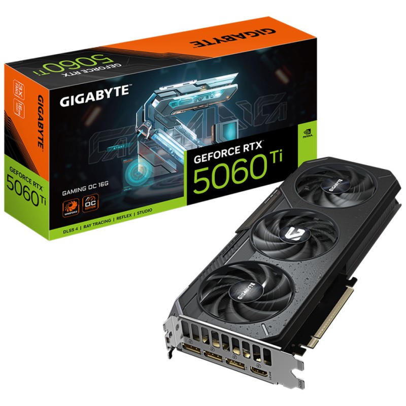 Grafična kartica nVidia RTX5060Ti GigaByte Gaming OC - 16GB GDDR7 (GV-N506TGAMING OC-16GD) GIGABYTE Grafična kartica nVidia RTX5060Ti GigaByte Gaming OC - 16GB GDDR7 (GV-N506TGAMING OC-16GD)