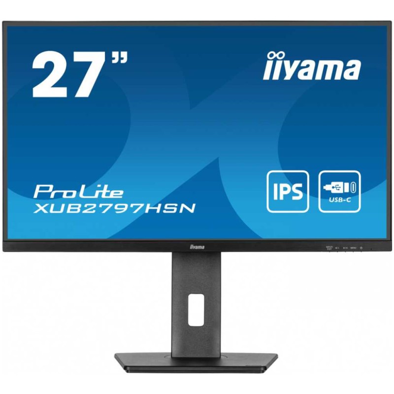 Monitor Iiyama 68,6 cm (27,0) XUB2797HSN-B2 1920x1080 100Hz IPS 1ms HDMI DisplayPort USB-C 65W DP-Out 3xUSB3.2 USB-C-Out Pivot Zvočniki sRGB99% RJ45 ProLite Iiyama Monitor Iiyama 68,6 cm (27,0) XUB2797HSN-B2 1920x1080 100Hz IPS 1ms HDMI DisplayPort USB-C 65W DP-Out 3xUSB3.2 USB-C-Out Pivot Zvočniki sRGB99% RJ45 ProLite