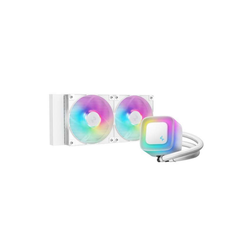 Vodno hlajenje DeepCool LE240 V2 - 240mm ARGB bel (R-LE240-WHAMMN-G-2)
