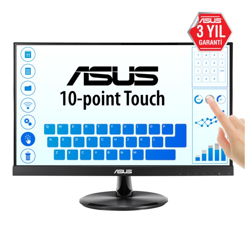 Monitor Touch 60,5 cm (21,5) Asus VT229H 1920x1080 5ms IPS VGA HDMI USB2.0 zvočniki 7H ASUS Monitor Touch 60,5 cm (21,5) Asus VT229H 1920x1080 5ms IPS VGA HDMI USB2.0 zvočniki 7H