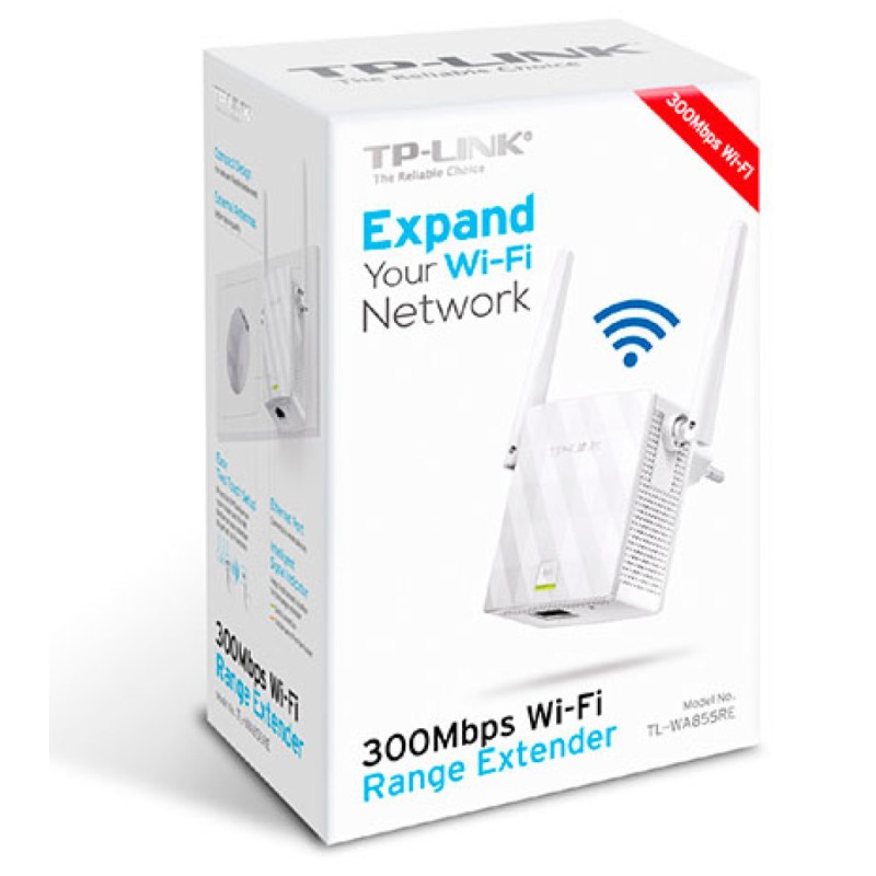 Razširitev brezžičnega omrežja TP-Link WiFi4 802.11n N300 300Mbit/s 1xRJ45 2x antena (TL-WA855RE) TP-LINK Razširitev brezžičnega omrežja TP-Link WiFi4 802.11n N300 300Mbit/s 1xRJ45 2x antena (TL-WA855RE)