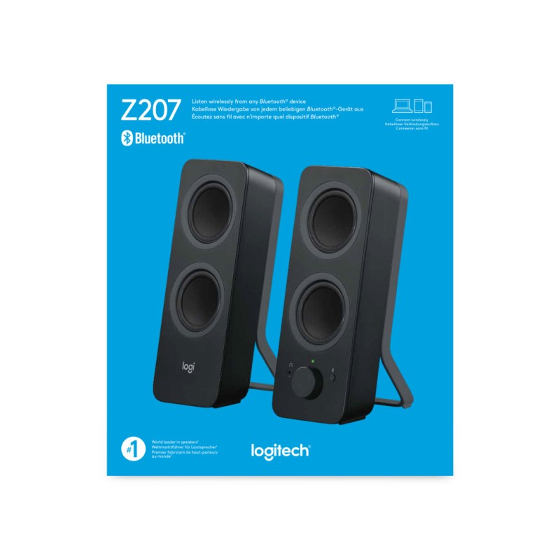 Zvočniki Logitech Z207 2x5W 2.0 (črna) LOGITECH Zvočniki Logitech Z207 2x5W 2.0 (črna)