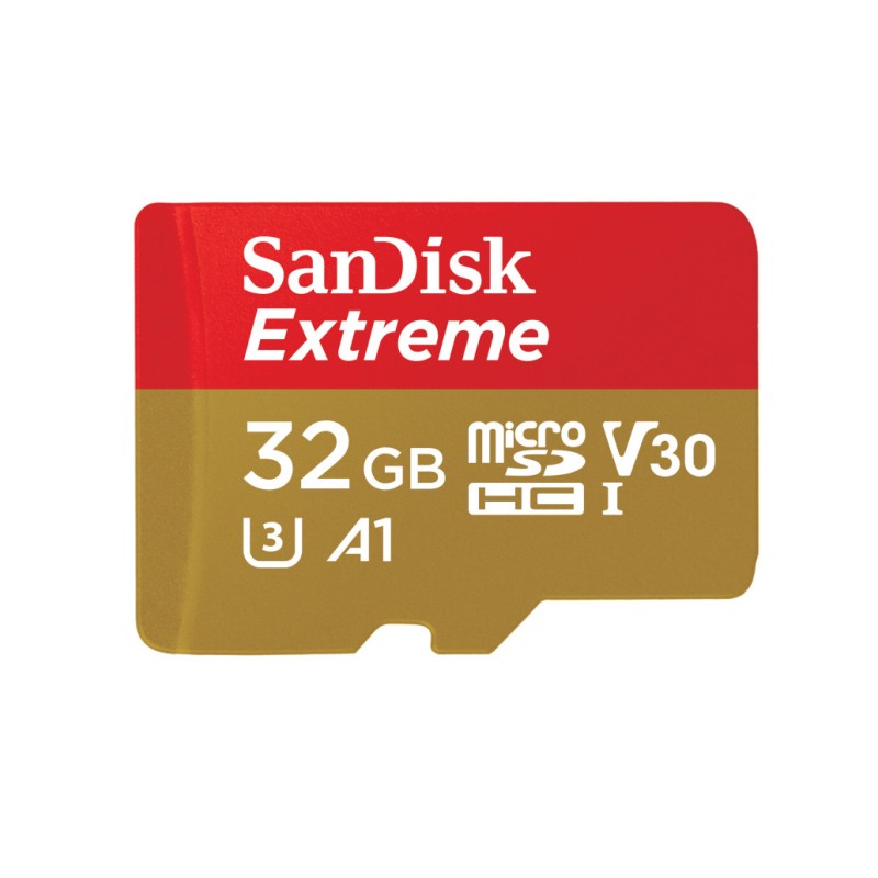 Spominska kartica SDXC-Micro 32GB Sandisk Etreme 100MB/s U3 V30 UHS-I (SDSQXAF-032G-GN6AA) +adapter SANDISK Spominska kartica SDXC-Micro 32GB Sandisk Etreme 100MB/s U3 V30 UHS-I (SDSQXAF-032G-GN6AA) +adapter