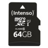 Spominska kartica SDXC-Micro 64GB Intenso 45MB/s U1 UHS-I (3423490) INTENSO Spominska kartica SDXC-Micro 64GB Intenso 45MB/s U1 UHS-I (3423490)