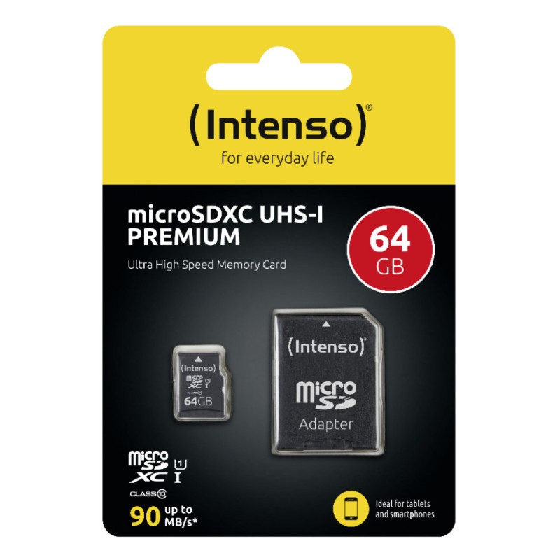 Spominska kartica SDXC-Micro 64GB Intenso 45MB/s U1 UHS-I (3423490) INTENSO Spominska kartica SDXC-Micro 64GB Intenso 45MB/s U1 UHS-I (3423490)