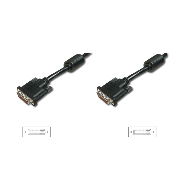 Kabel DVI-D (m) => DVI-D (m) 5,0m Digitus, 24+1 (AK-320101-050-S) Kabel DVI-D (m) => DVI-D (m) 5,0m Digitus, 24+1 (AK-320101-050-S)