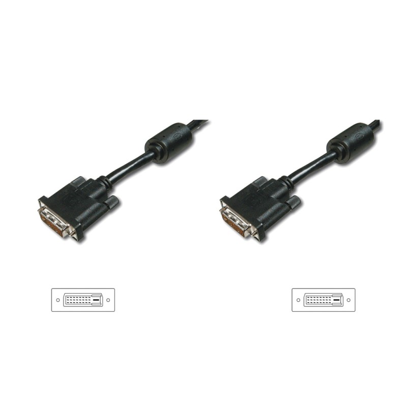 Kabel DVI-D (m) => DVI-D (m) 5,0m Digitus, 24+1 (AK-320101-050-S) Digitus Kabel DVI-D (m) => DVI-D (m) 5,0m Digitus, 24+1 (AK-320101-050-S)
