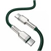Kabel USB-C => USB-C tekstil ovoj 2,00m 20V/5A 100W Baseus Cafule Metal zelen (CATJK-D06) Baseus Kabel USB-C => USB-C tekstil ovoj 2,00m 20V/5A 100W Baseus Cafule Metal zelen (CATJK-D06)