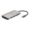 Priklopna postaja USB-C => D-LINK USB-C 8 v 1 HUB HDMI 4K USB 3.0 100W microSD/SD D-link Priklopna postaja USB-C => D-LINK USB-C 8 v 1 HUB HDMI 4K USB 3.0 100W microSD/SD