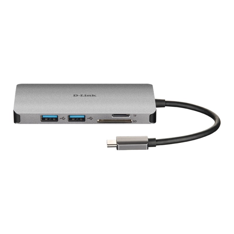 Priklopna postaja USB-C => D-LINK USB-C 8 v 1 HUB HDMI 4K USB 3.0 100W microSD/SD D-link Priklopna postaja USB-C => D-LINK USB-C 8 v 1 HUB HDMI 4K USB 3.0 100W microSD/SD