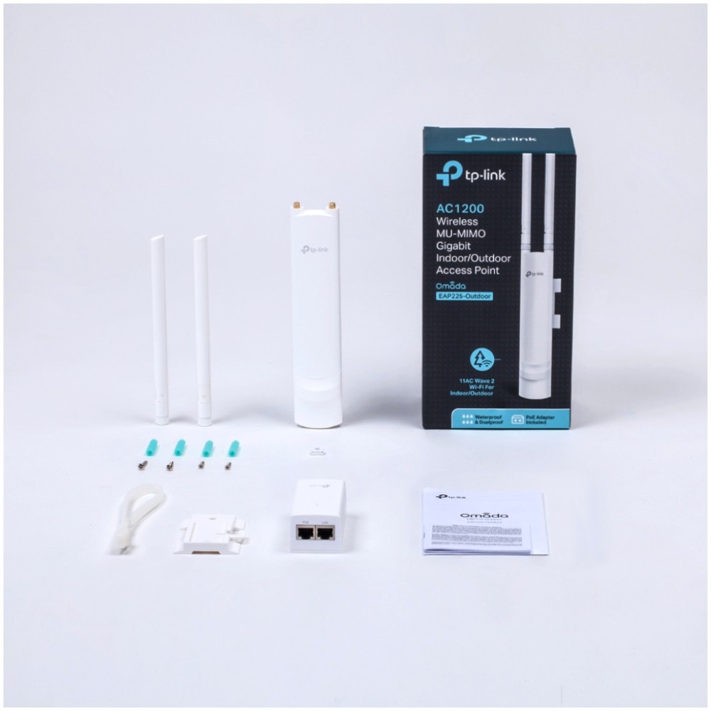 Dostopna točka TP-Link Omada WiFi5 802.11ac AC1200 867Mb/s Dualband MU-MIMO PoE 2x antena (EAP225-OUTDOOR) TP-LINK Dostopna točka TP-Link Omada WiFi5 802.11ac AC1200 867Mb/s Dualband MU-MIMO PoE 2x antena (EAP225-OUTDOOR)