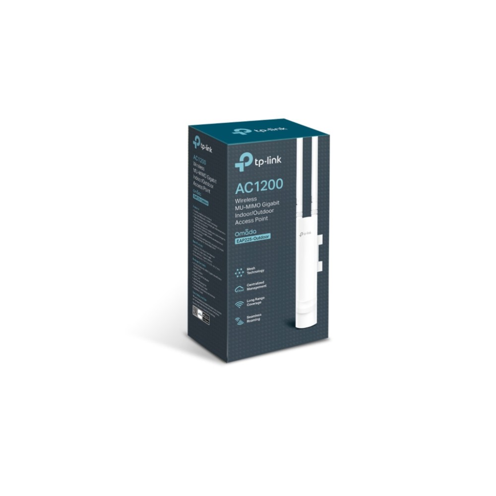 Dostopna točka TP-Link Omada WiFi5 802.11ac AC1200 867Mb/s Dualband MU-MIMO PoE 2x antena (EAP225-OUTDOOR) TP-LINK Dostopna točka TP-Link Omada WiFi5 802.11ac AC1200 867Mb/s Dualband MU-MIMO PoE 2x antena (EAP225-OUTDOOR)