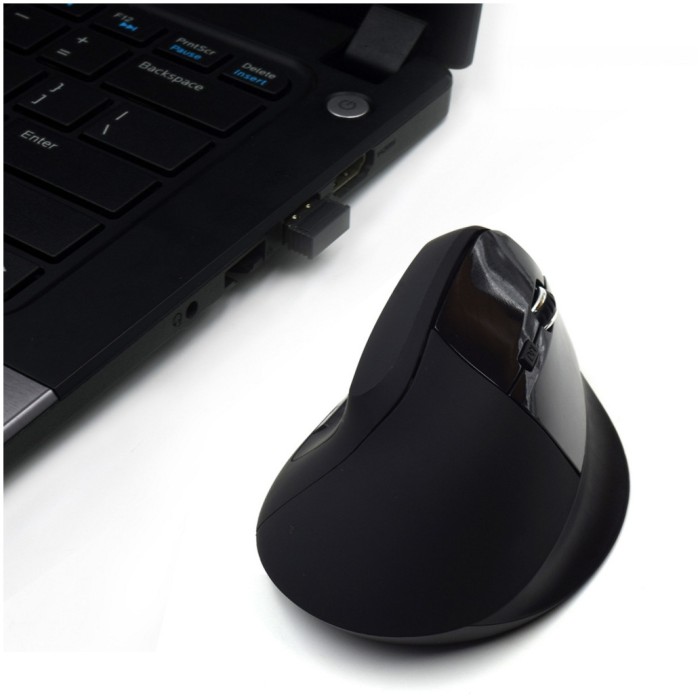 Miš Ewent brezžična optična Ergonomic Vertical 1600dpi črna (EW3158) Miš Ewent brezžična optična Ergonomic Vertical 1600dpi črna (EW3158)