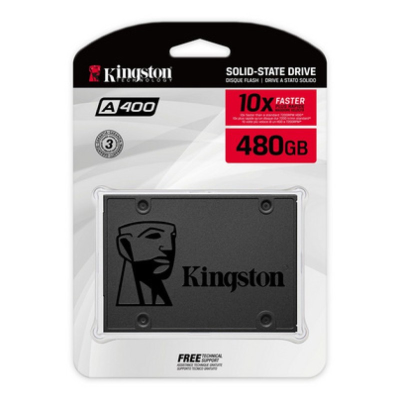 Disk SSD 6,4cm (2,5) SATA3 480GB Kingston SA400 2,5 500/450MB/s (SA400S37/480G) KINGSTON Disk SSD 6,4cm (2,5) SATA3 480GB Kingston SA400 2,5 500/450MB/s (SA400S37/480G)