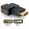 Adapter HDMI (m) => HDMI (ž) Delock 19-pin kotni desni Delock Adapter HDMI (m) => HDMI (ž) Delock 19-pin kotni desni