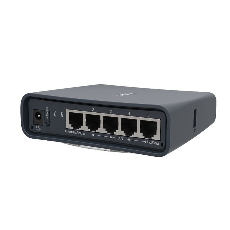 Usmerjevalnik brezžični Mikrotik WiFi5 802.11ac AC750 433Mbit/s 3G/4G USB dongle dualband 5xLAN 2x notranja antena (RB952Ui-5ac2nD-TC) MIKROTIK Usmerjevalnik brezžični Mikrotik WiFi5 802.11ac AC750 433Mbit/s 3G/4G USB dongle dualband 5xLAN 2x notranja antena (RB952Ui-5ac2nD-TC)