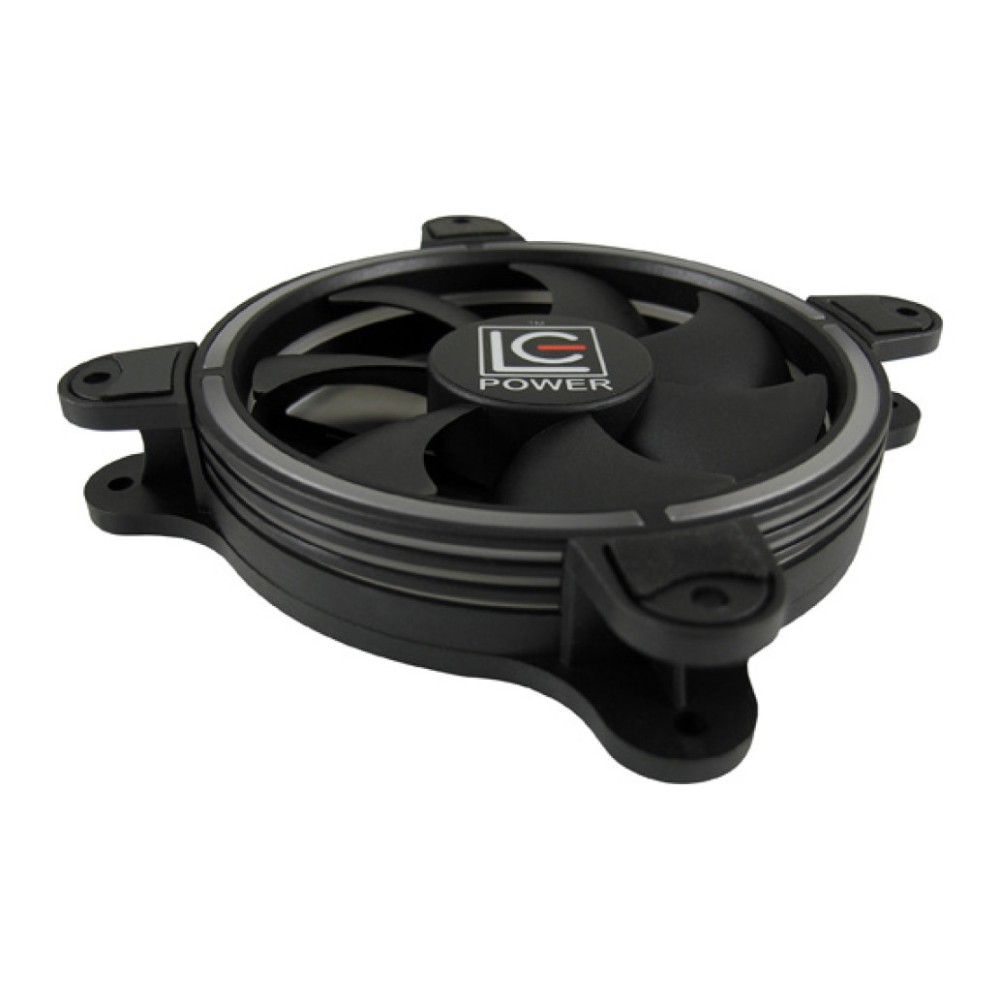 Ventilator LC Power LC-CF-RGB 120mm, črna RGB (2x ventilator, 1x RGB trak)
