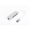 HUB USB 3.0 3portni Digitus z 100/1000 Ethernet mrežnim priključkom Digitus HUB USB 3.0 3portni Digitus z 100/1000 Ethernet mrežnim priključkom