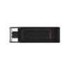 Spominski ključek 128GB USB-C Kingston DT70 80MB/s plastičen s pokrovčkom črn (DT70/128GB) KINGSTON Spominski ključek 128GB USB-C Kingston DT70 80MB/s plastičen s pokrovčkom črn (DT70/128GB)