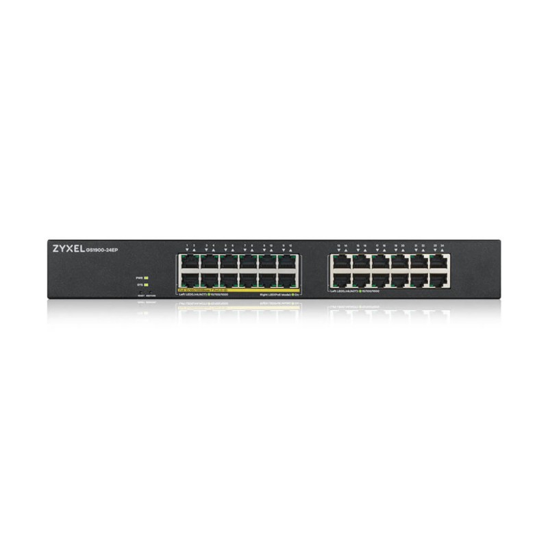 STIKALO 24-PORT ZyXEL 100/1000 PoE Managed Rackmount (GS1900-24EP-EU0101F) ZyXEL STIKALO 24-PORT ZyXEL 100/1000 PoE Managed Rackmount (GS1900-24EP-EU0101F)