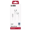Slušalke žične ušesne USB-C stereo SBS z mikrofonom bele (TEEARTYCAPW)