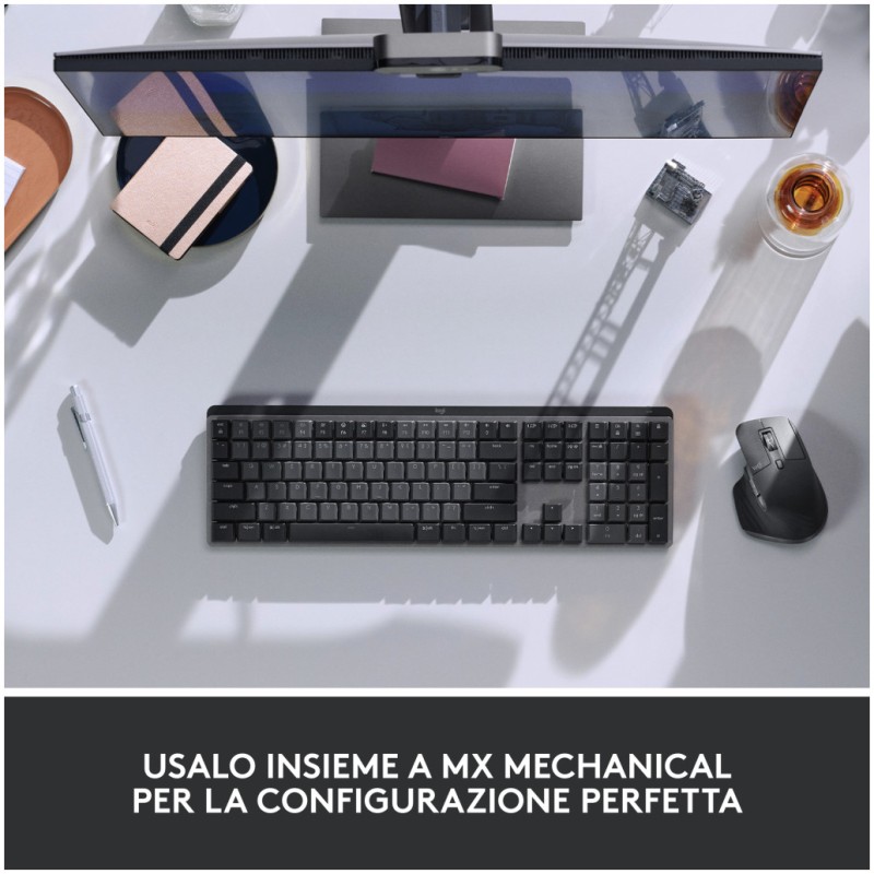 Miš brezžična + Bluetooth Logitech MX Master 3S Performance 8000DPI Unifying Bolt grafitna (910-006559) LOGITECH Miš brezžična + Bluetooth Logitech MX Master 3S Performance 8000DPI Unifying Bolt grafitna (910-006559)