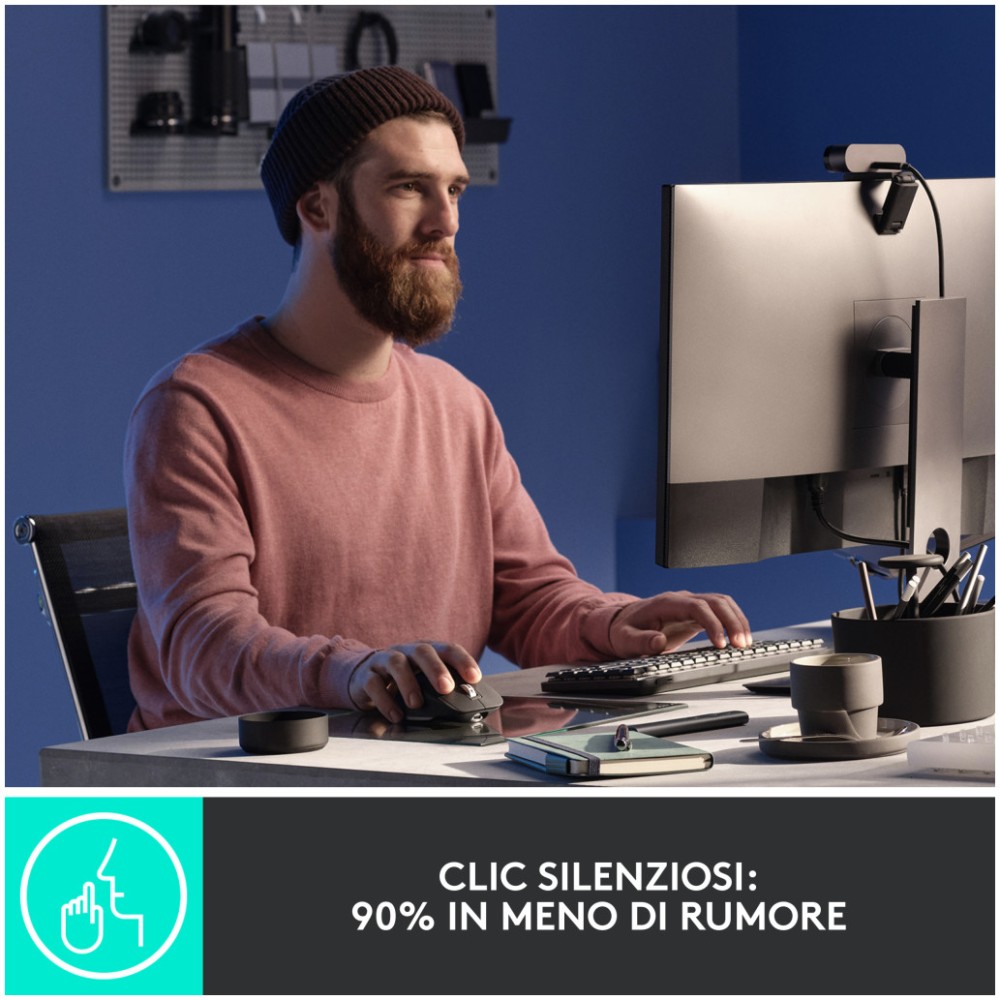 Miš brezžična + Bluetooth Logitech MX Master 3S Performance 8000DPI Unifying Bolt grafitna (910-006559) LOGITECH Miš brezžična + Bluetooth Logitech MX Master 3S Performance 8000DPI Unifying Bolt grafitna (910-006559)